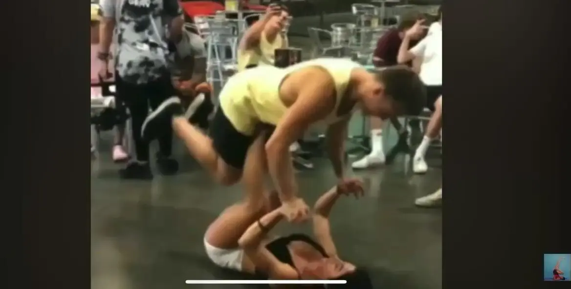Fitness Girl leg press guy