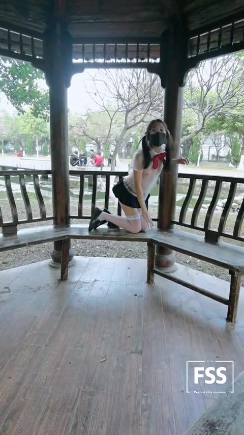 FSS (Asian) - Transparent clothes & stripping in public