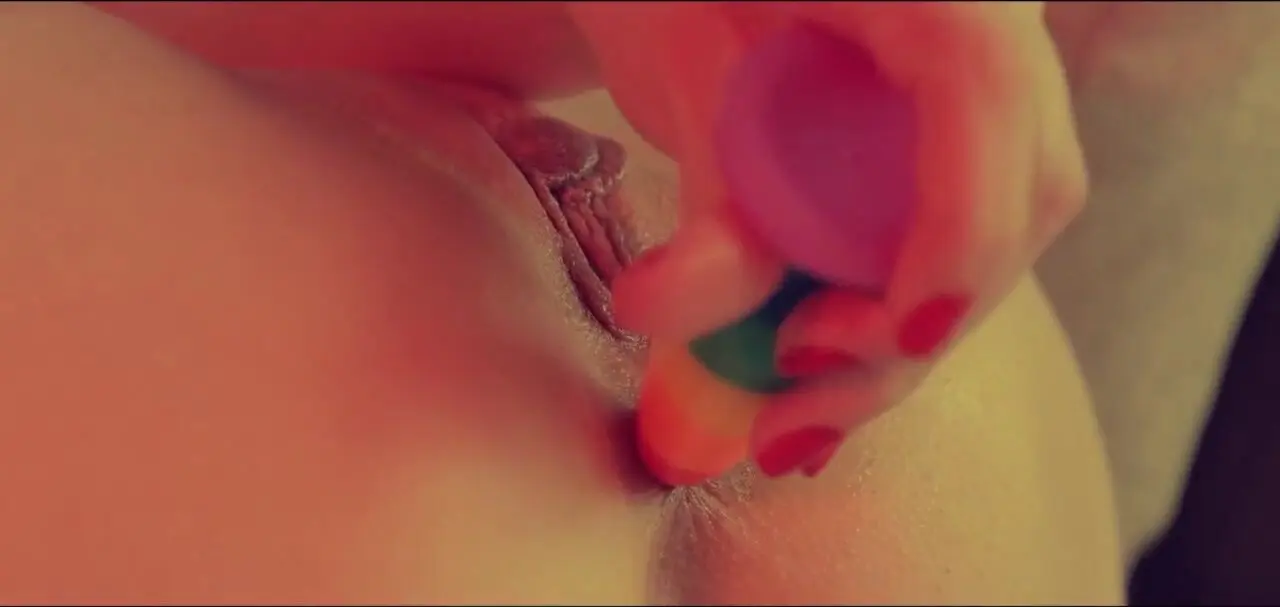 AriaReve - Creamy Orgasm with a Rainbow Butt Plug - Anal Solo Play