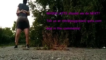 Very strong girl lift carry