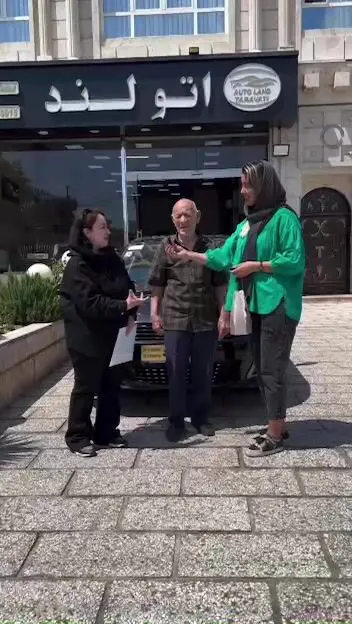 Tall woman and her short parents