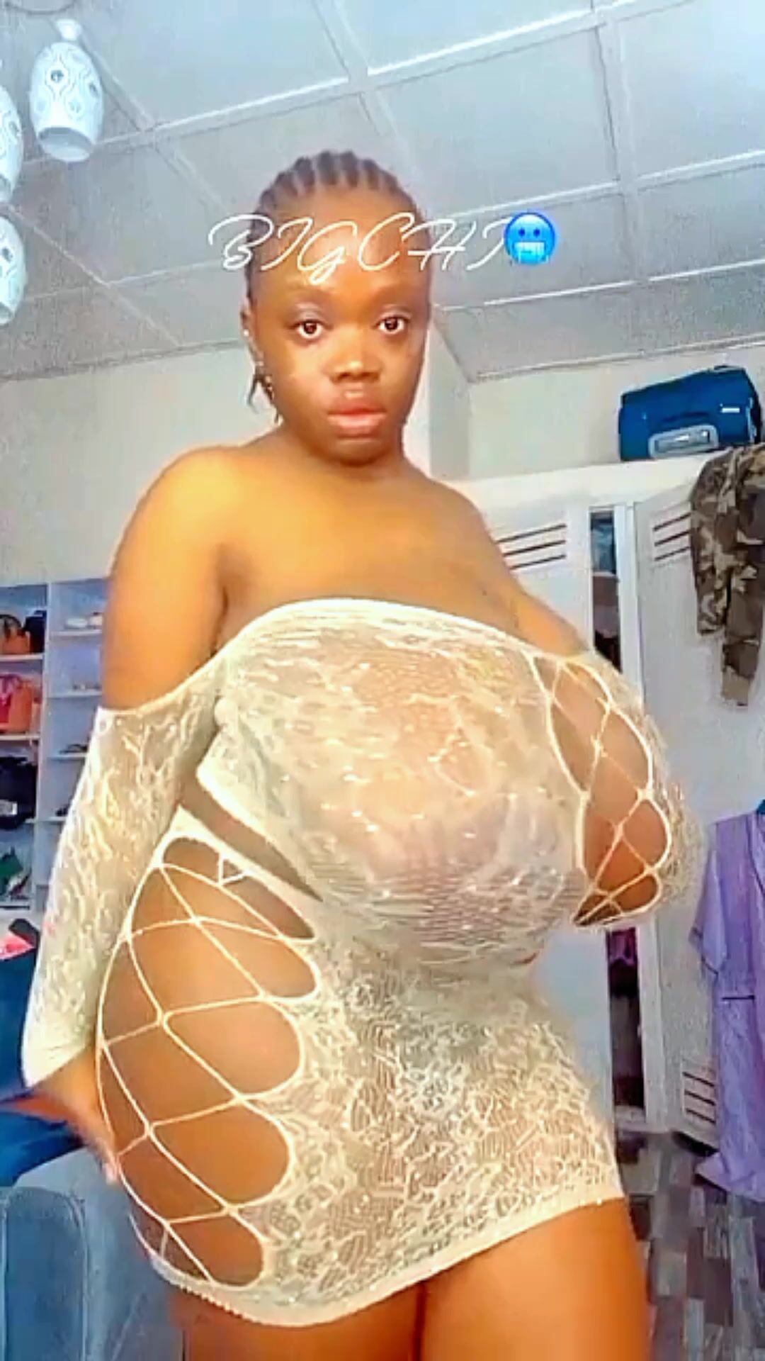 Busty Big Chi In Transparent Outfit