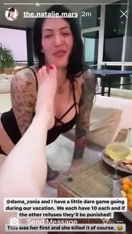 Mistress Domination on vacation licking dirty feet