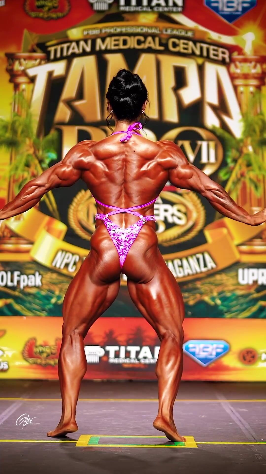 Kristina Mendoza IFBB Tampa Pro Posing Flexing Three