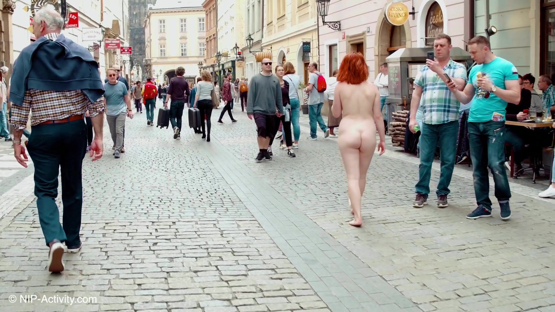 Lola - White girl naked in public