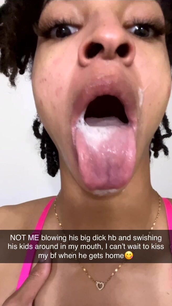 Cheating Lightskin Slut Plays With Cum Bi Kiss Encouragement SC Caption