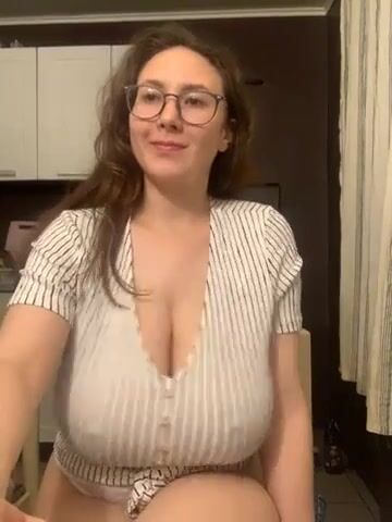 Megan Stone playing with her boobs