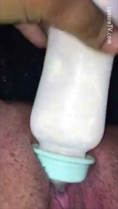 Taboo mom fucks herself with bottle