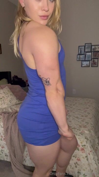 Buff blond sexy dress