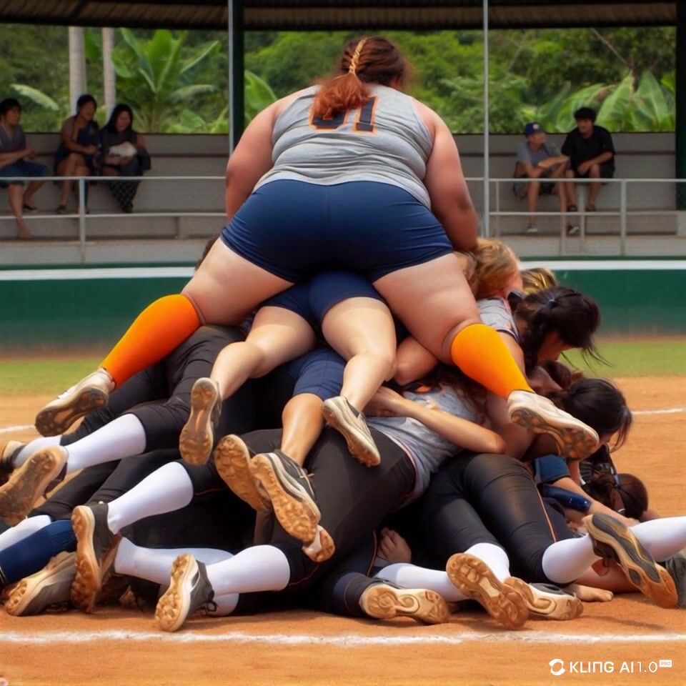 Ai Softball ladies pile on