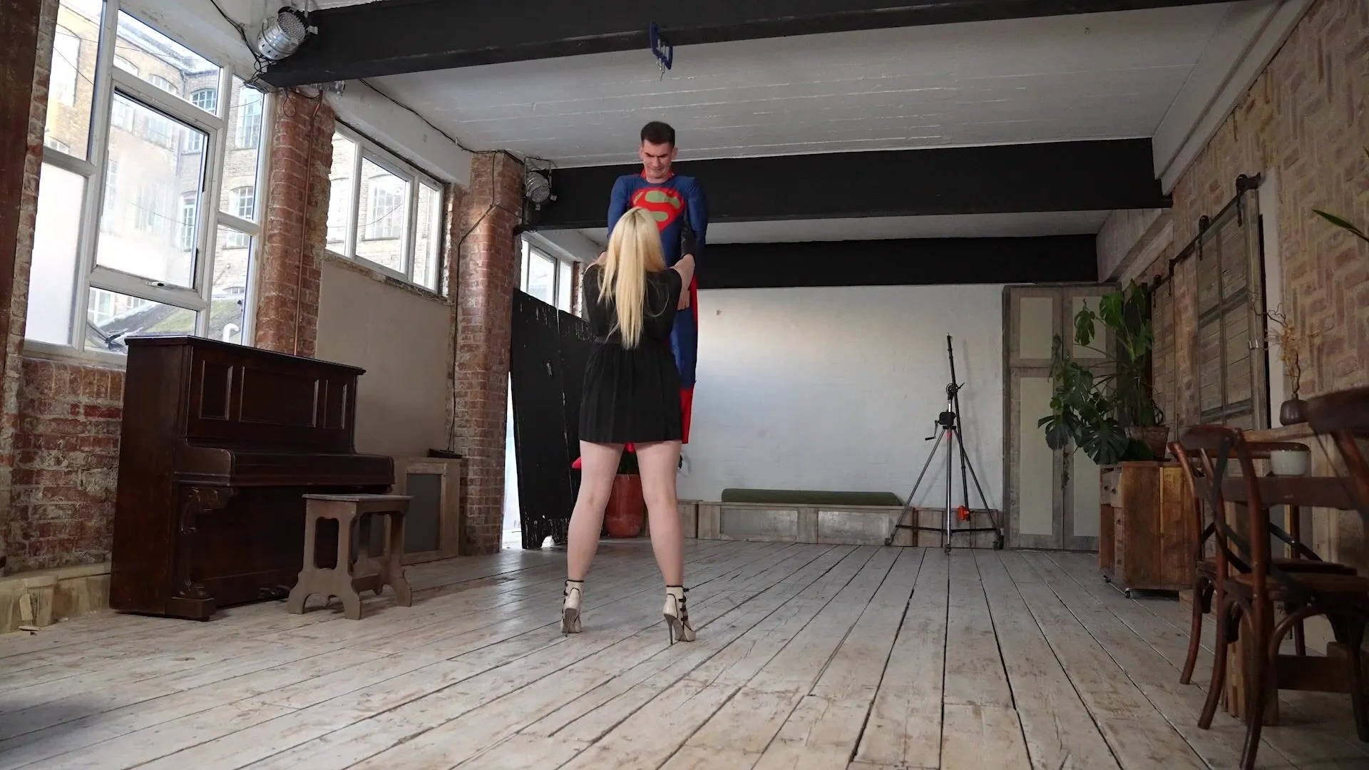 Milf & Tall Redhead Throatlift Superman