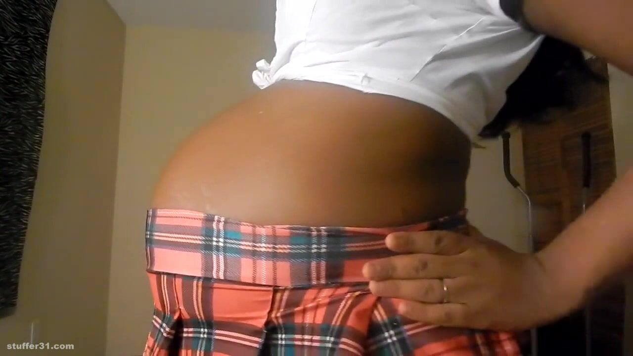 Eden - pregnant black school girl do a lapdance