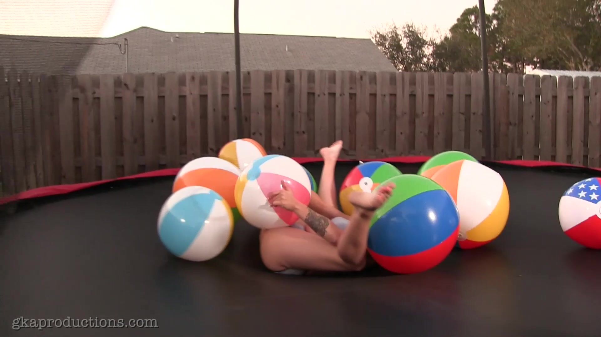 Sasha foxxx bouncing with beach balls