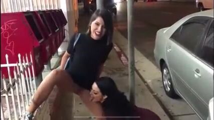 Adriana Chechik and Kissa Sinns piss play in public in NYC - No Audio