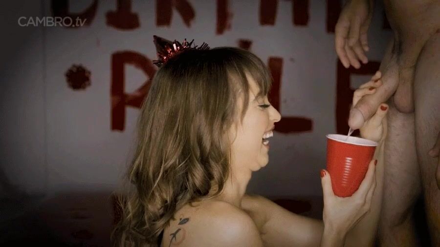 Riley Reid drinks pee