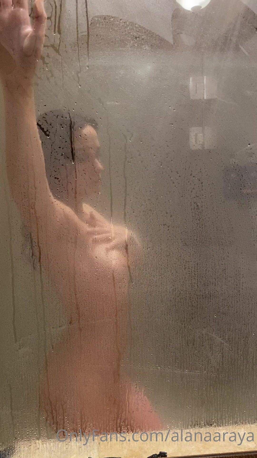 araya in the shower