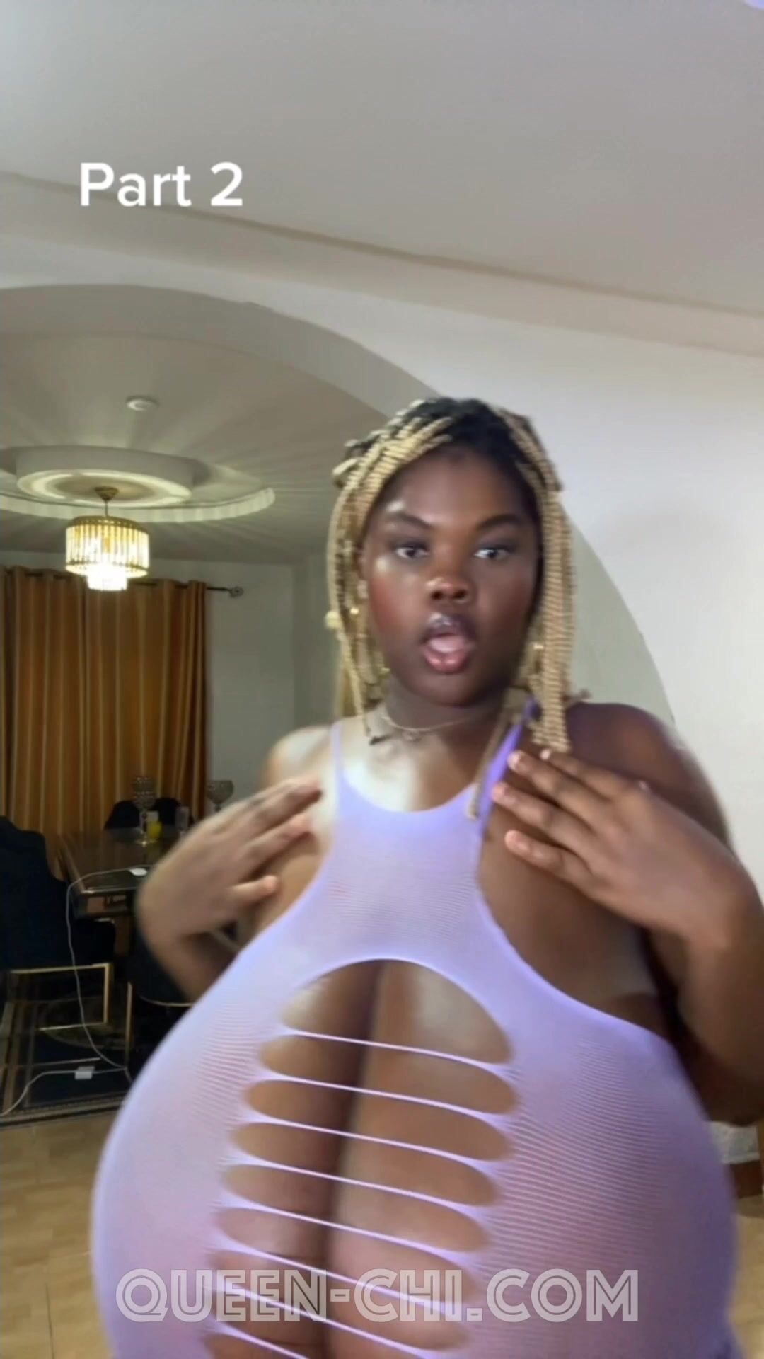 Chioma Lovv: Purple lingerie try-on !