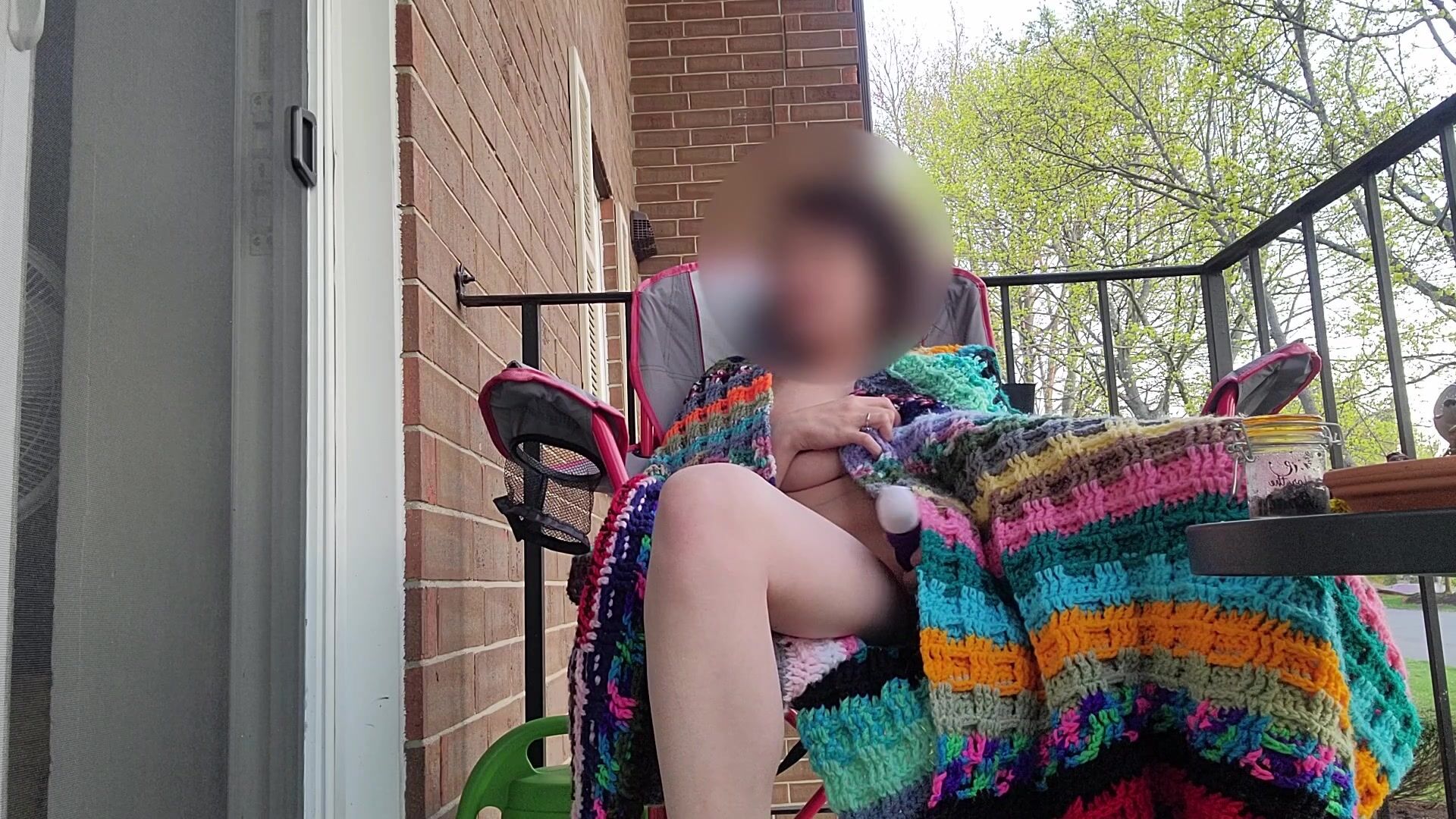 Front Porch Public Naked Masturbation