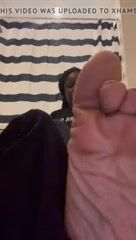 Amateur ebony model soles