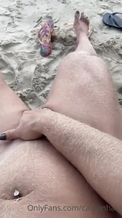 Carla Inhaia huge clit on beach