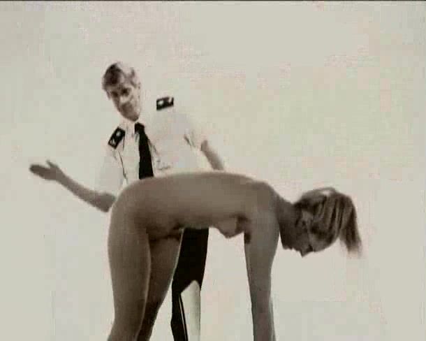 Officer spanks fat assed small titted young blonde