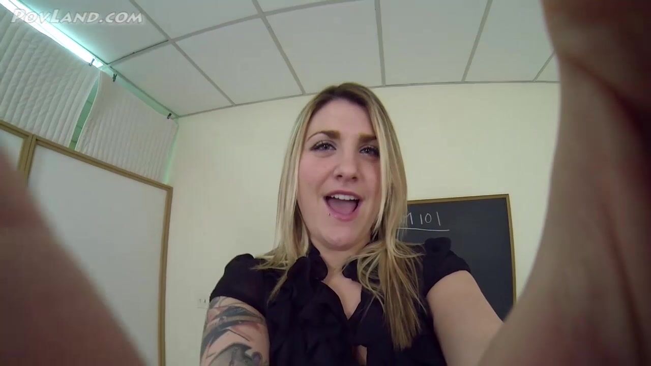 Blonde teacher schools you in detention