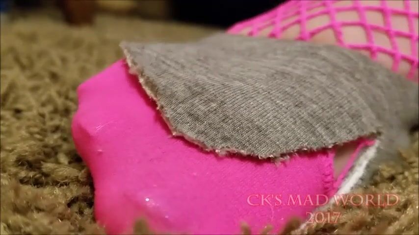Madison pink fishnet foot growth