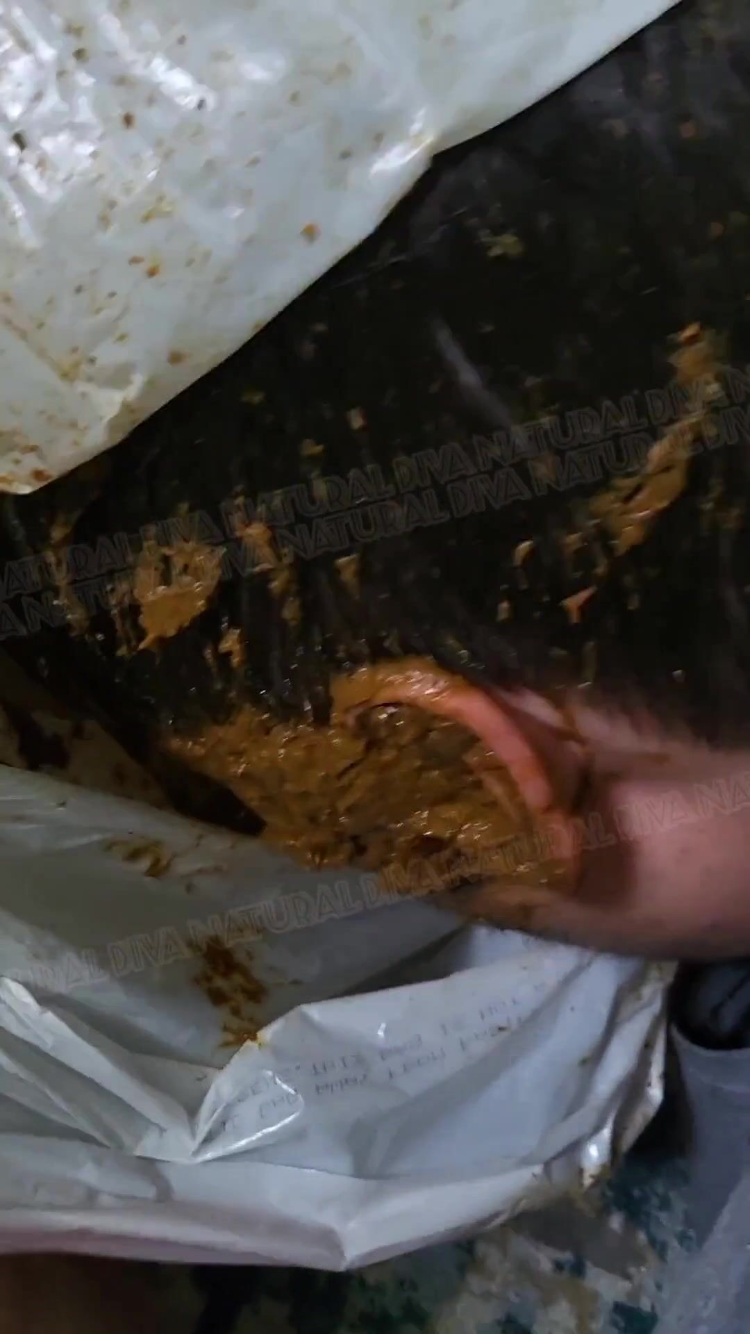 RARE Mistress Diva suffocates slave with shit filled bag