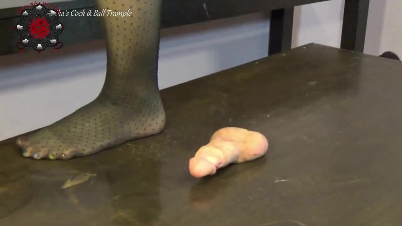 Anika trample cock and ball - sandals and bare feet