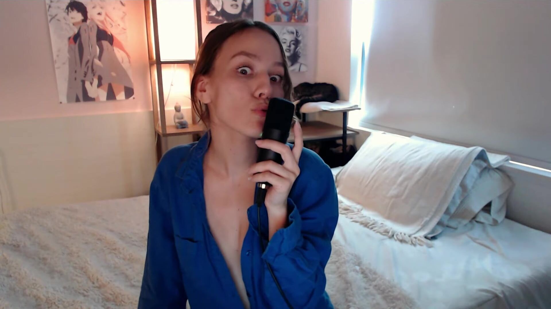 raspbaerry Moaning ASMR ROLEPLAYWearing  YOUR  Shirt & PASSIONATELY Kissing Your Ears
