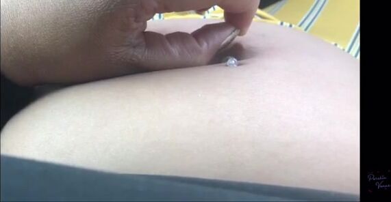 Thick Bbw belly play with fat belly and teases u