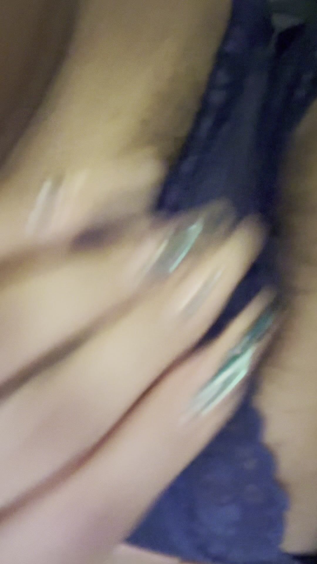Silvia Rubbing her hairy phat pussy through blue panties