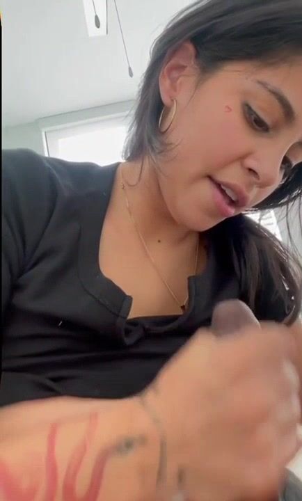 Cute Indian Gives Handjob to BBC Till The Cumshot