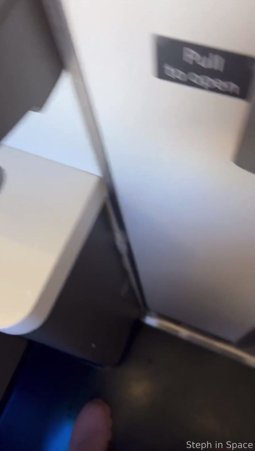 StephinSpace perfect fitness teen with hairy pussy pisses in airplane
