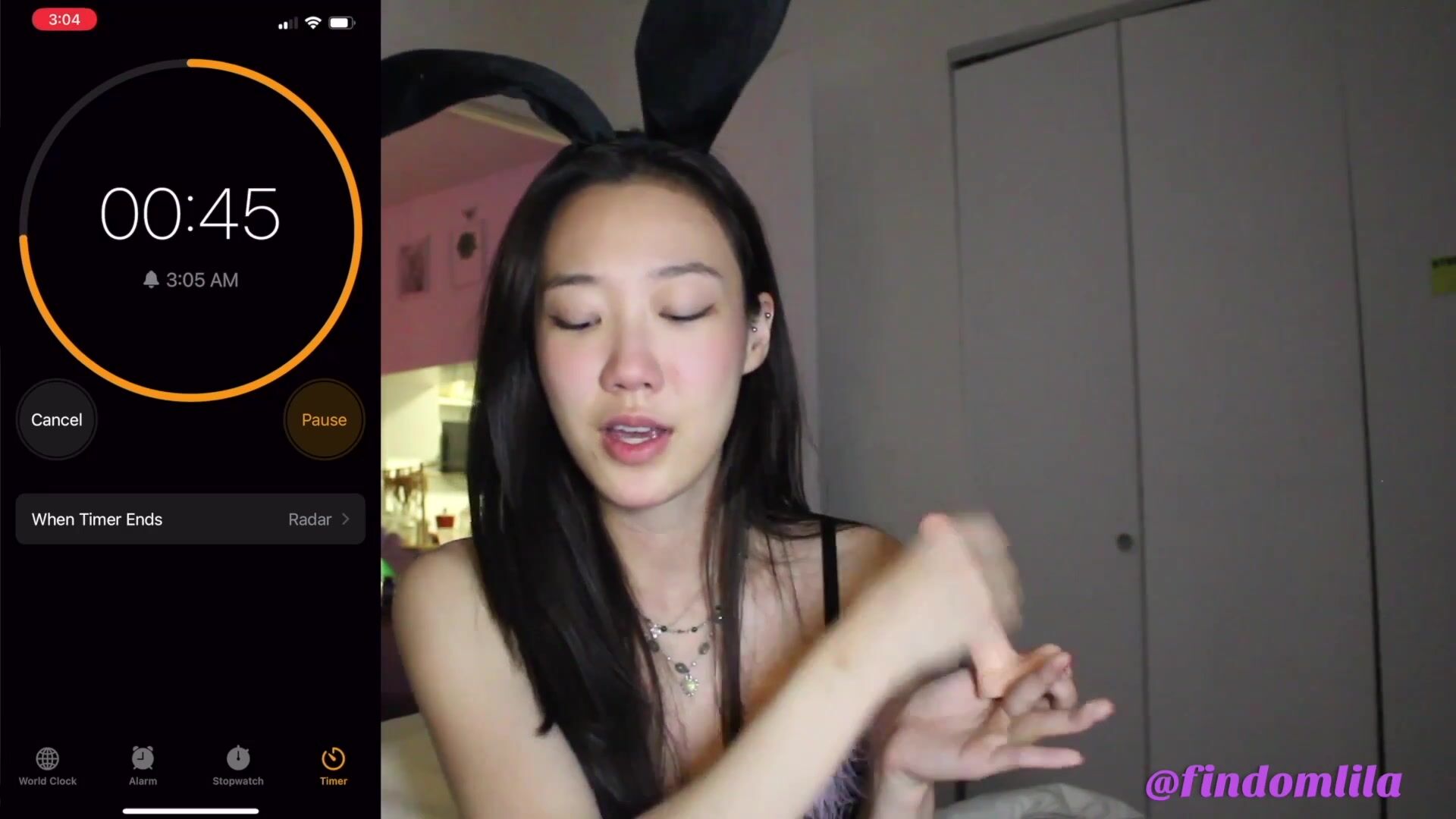 Princess Lila - findomlila - Cumming like a Bunny