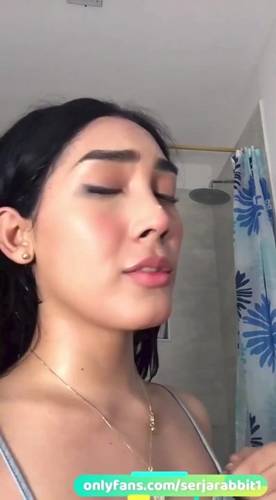 TS Serja rabbit Cucumber Up The Ass After She Fucks A Watermelon
