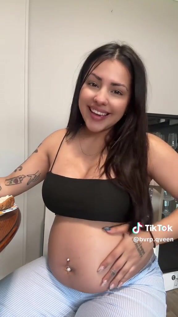 Girl belly stuffing eating