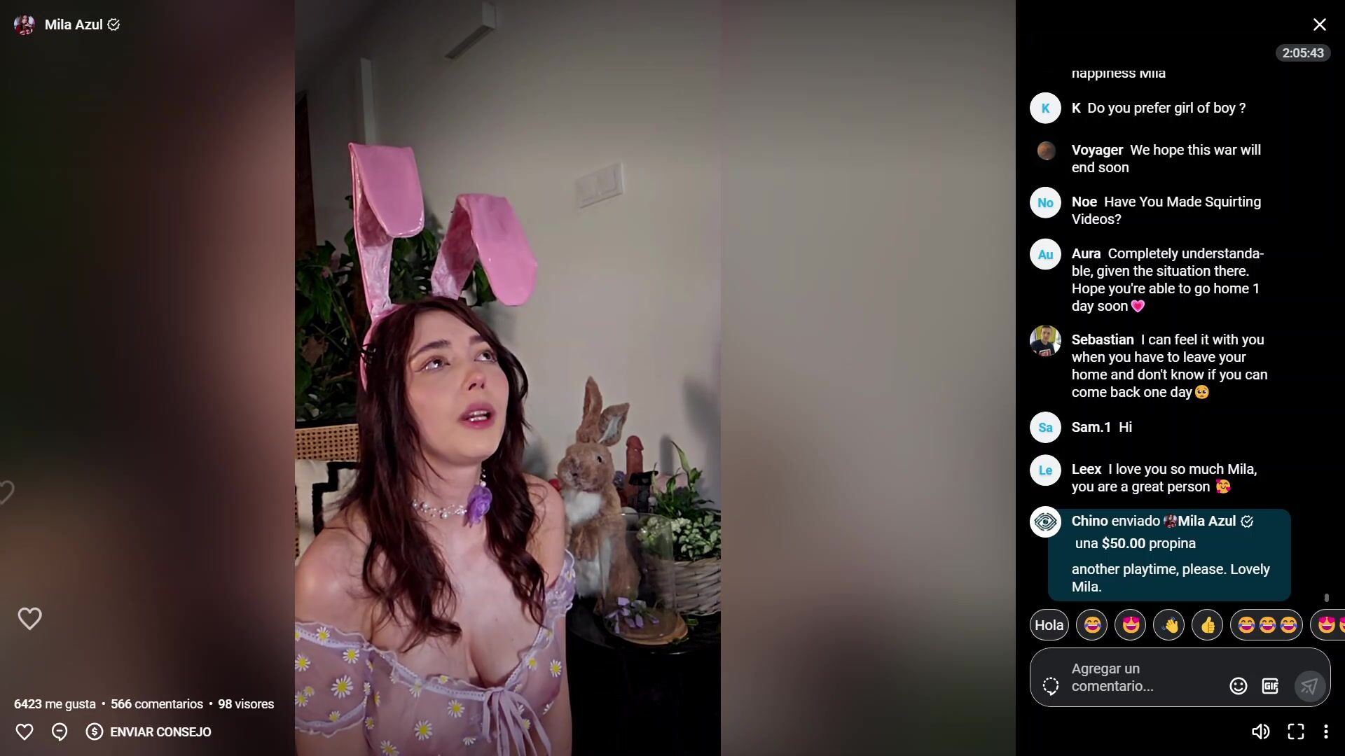 Mila azul Onlyfans Live Easter stream Part 2