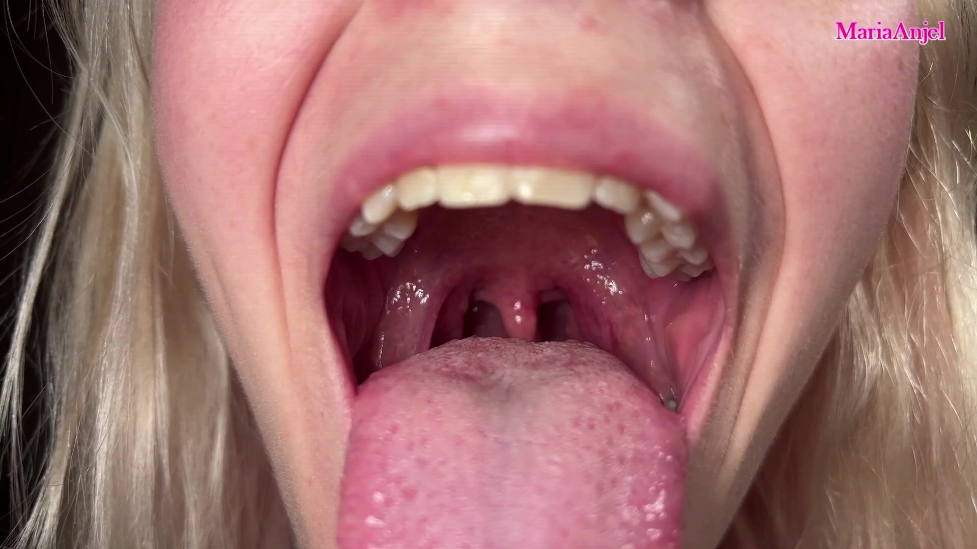 MariaAnjel - Upclose and Personal with my Uvula, extreme close up mouth tour