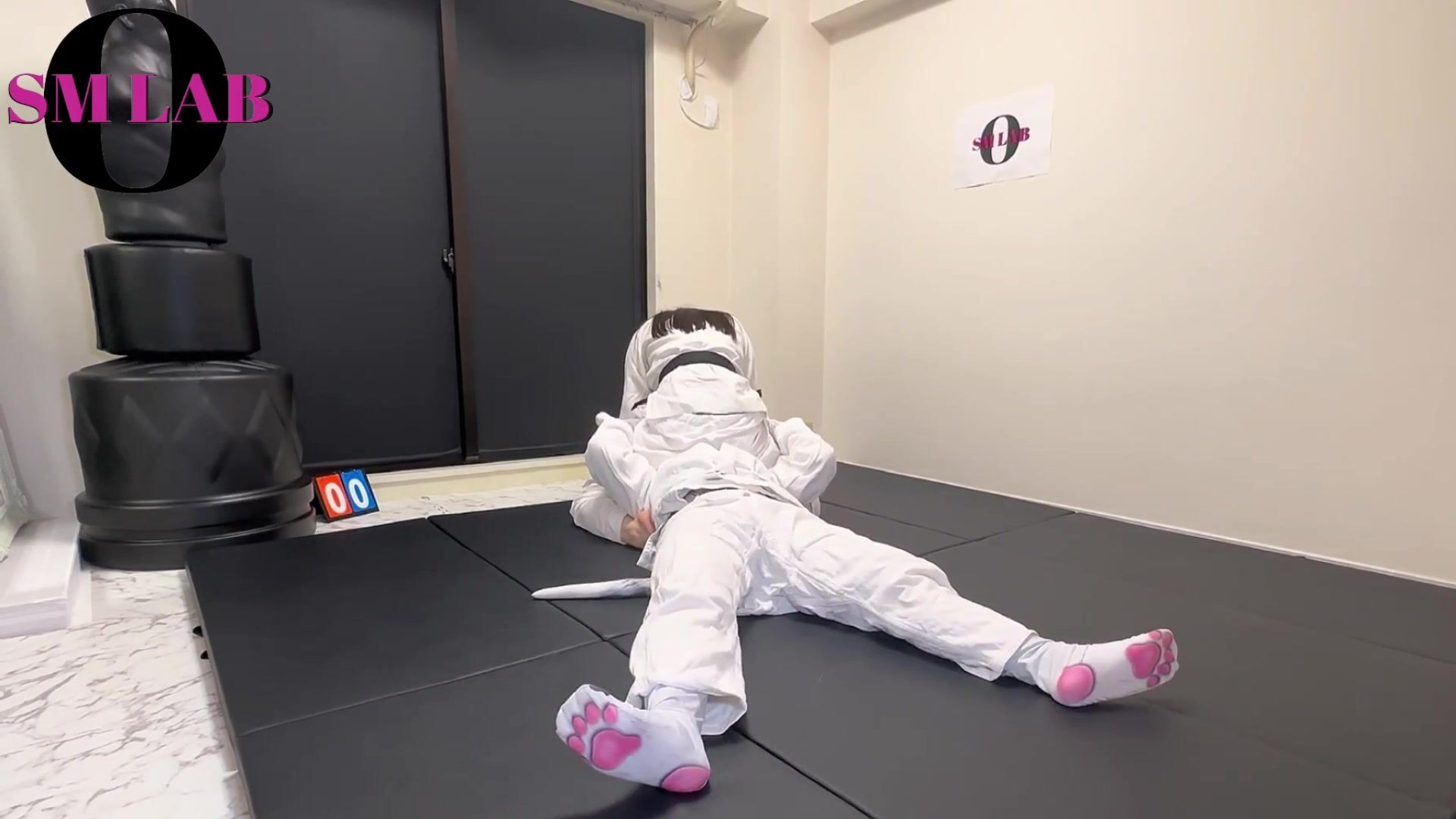 Japanese Femdom Practice Judo with Dog Submissive