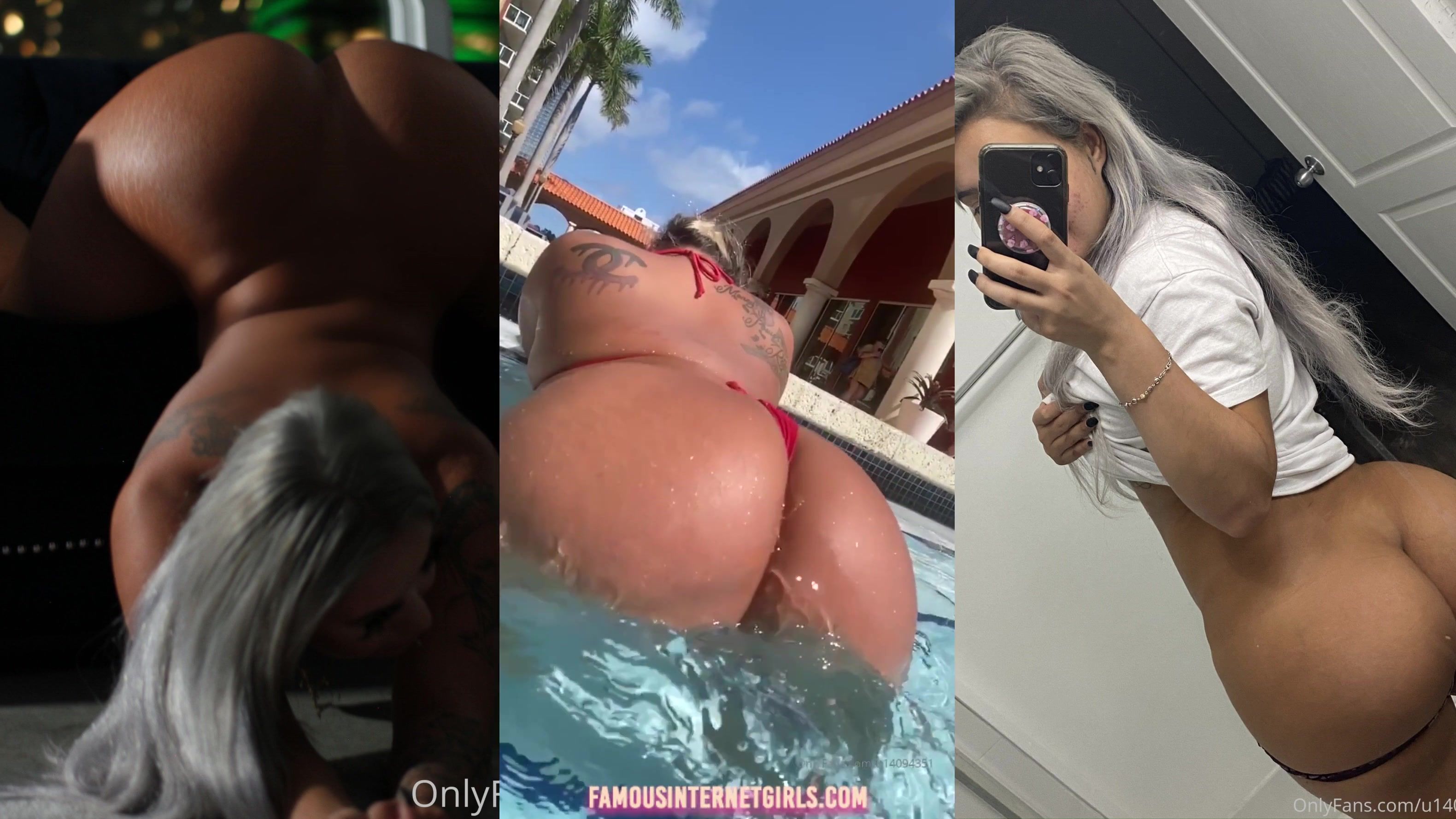 Kokonut kitty lingerie topless tease & russian cream pool big ass twerk  onlyfans insta leaked video