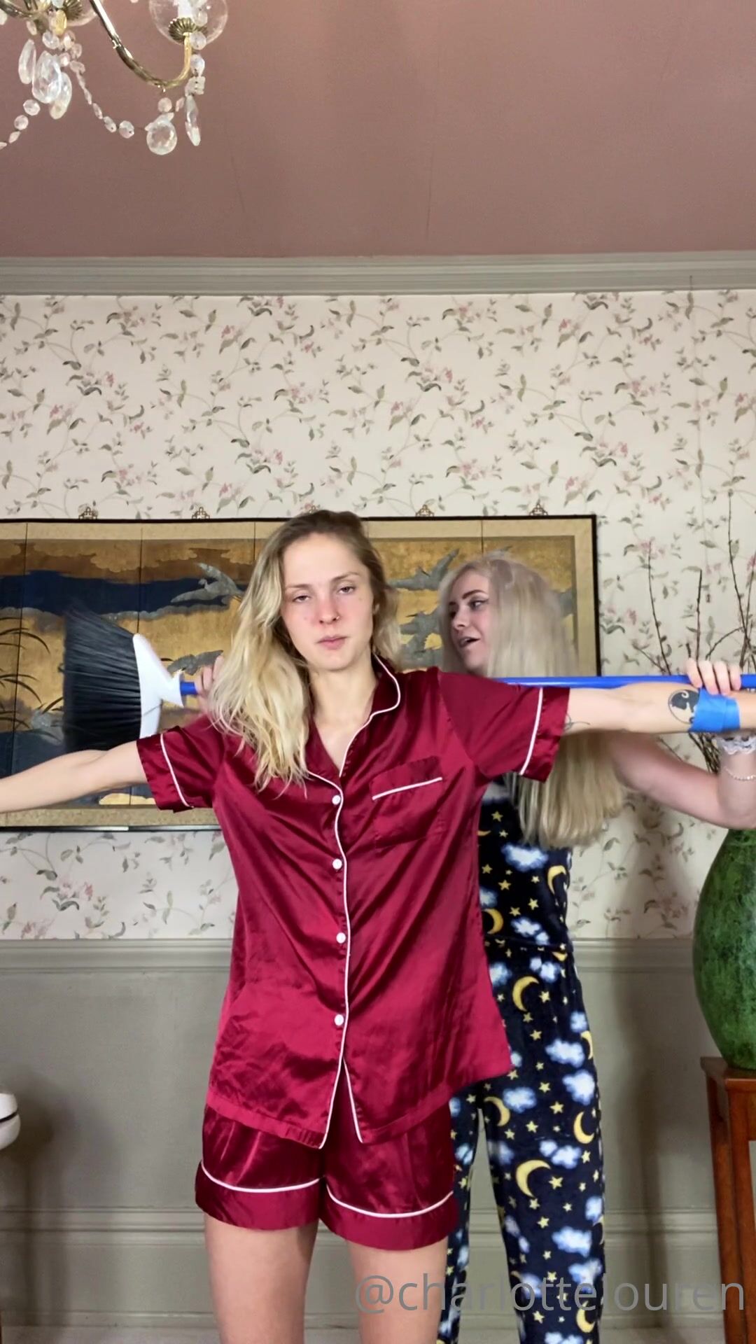 Dumb skinny bitch tricked into airplane challenge and gets pussy on display BOTTOMLESS