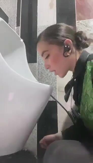 Licking casino toilet // @bitchx_5