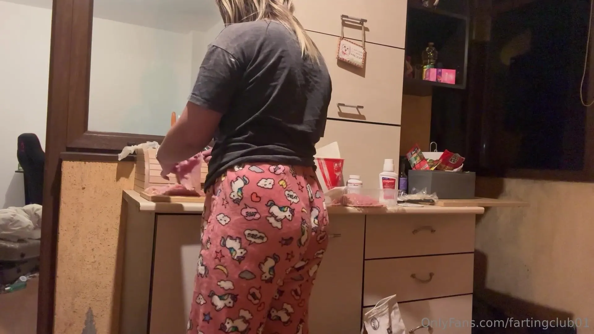 NipsandStrips Cooking Pajamas Booty Gas