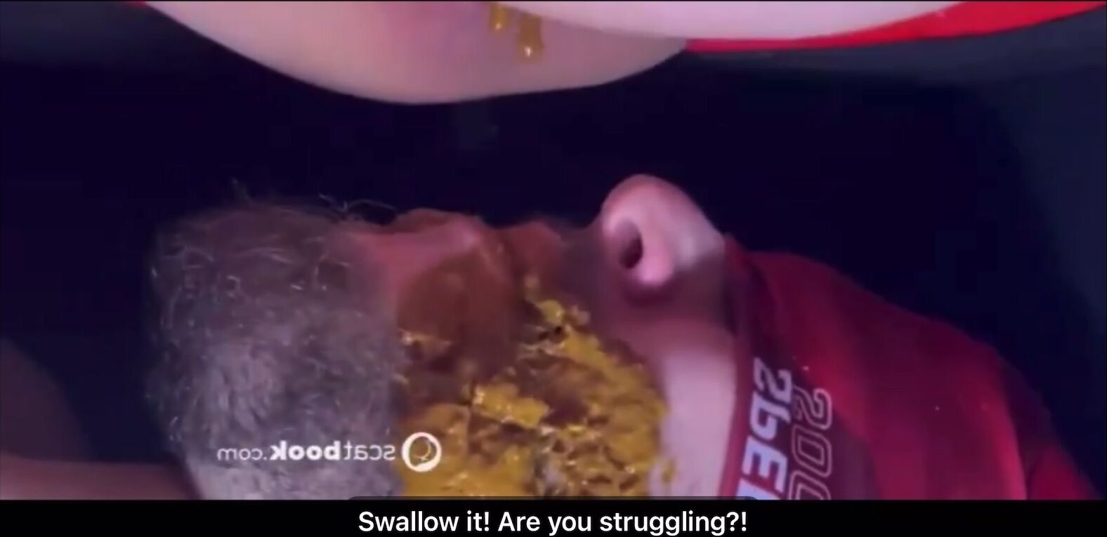 Goddess Ceres shitting in her slaves mouth