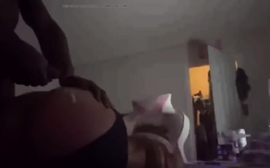 ebony cum on big farting ass