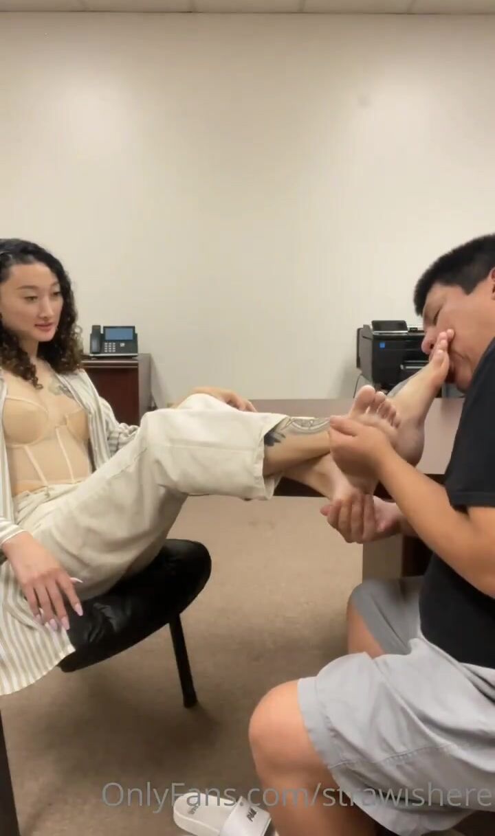 Asian Tgirl feet worship domination