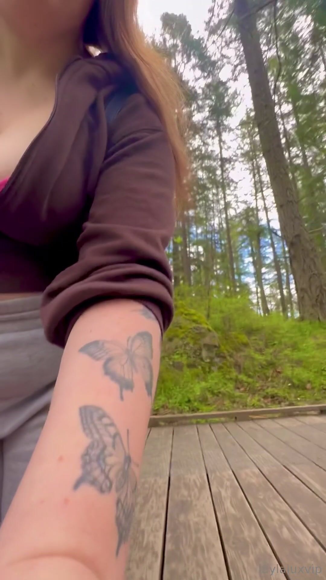 canadian girl risky trail walk
