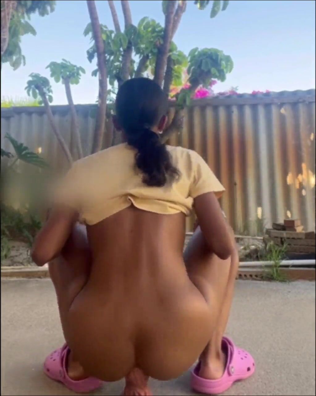 Hot Slim Ebony Anal Solo