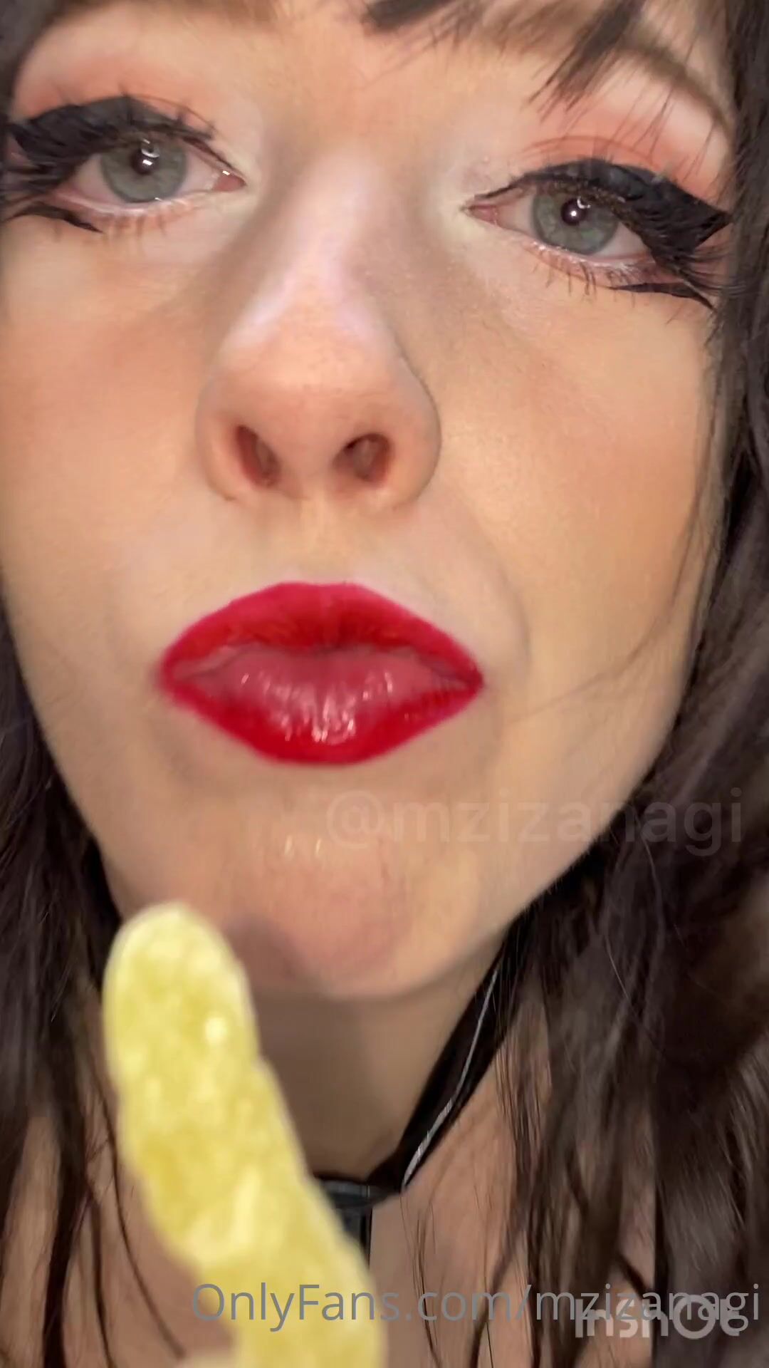 mzizanagi - succubus demon gummy mouth vore close up